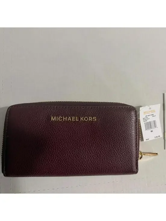 Michael Kors Women's Burgundy and Red Wallet-purs - Picture 1 of 4